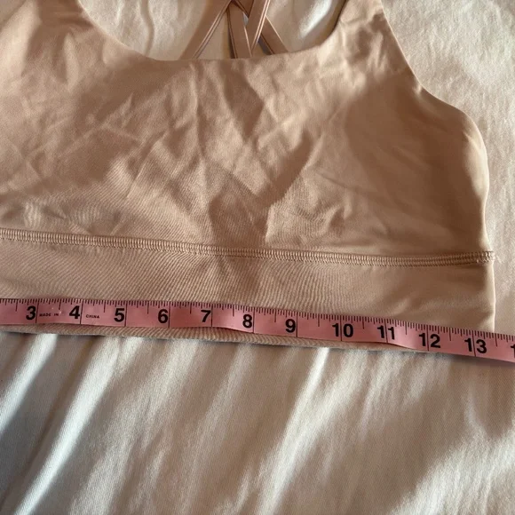 Lululemon Long Line Energy Bra in Blush Nude Size 8 - Picture 9 of 10
